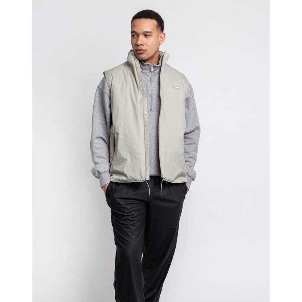 Rains Cement Padded Nylon Zip Vest XS NWT